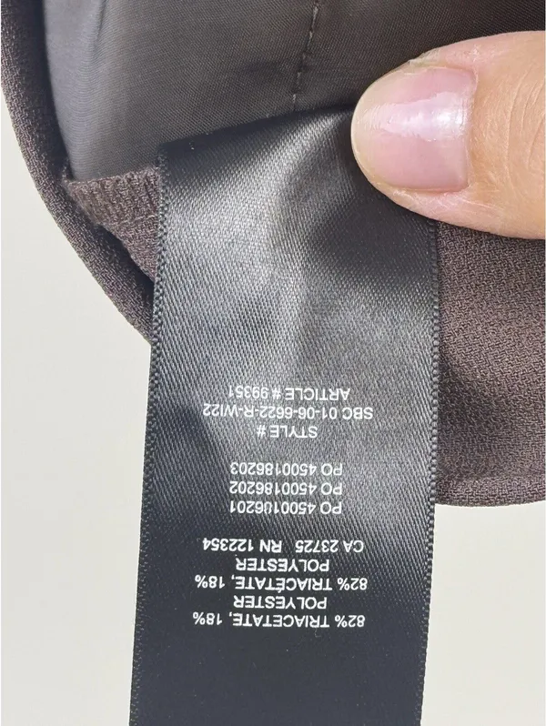 Aritzia Babaton Conan Pant Coffee Bean Brown Slim Straight Trousers Size 4 - Image 12