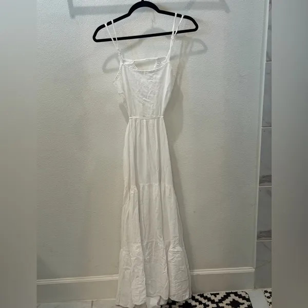 Blanco By Nature White Cutout Maxi Dress – Size M – Made in Peru - Image 6