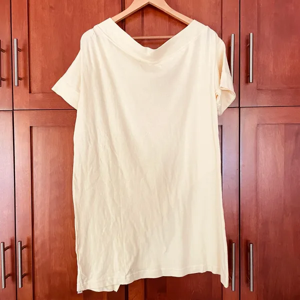 Free People Beach Dress Cover Up Short Sleeve Cotton Butter Yellow Size Small - Image 6