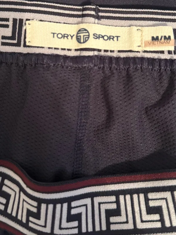 Tory Burch The Tech Twill‎ Geo-T Pleated Skirt Navy Tennis Skort - Image 4