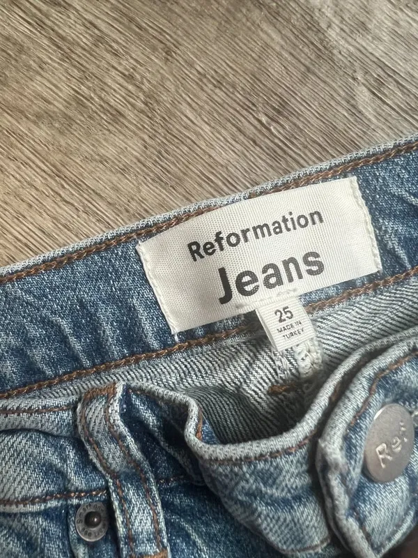 Reformation lise ultra high rise straight jeans, malta wash size 25 - Image 8