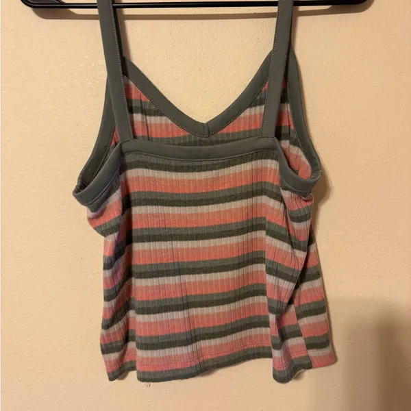 Arizona Jeans Women's Camisole - Green and Pink Stripes - Image 3
