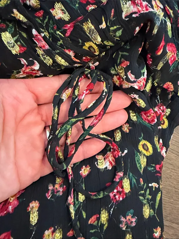 J. Crew Ruffleneck Top in Midnight Vintage Size Small - C36-068 - Image 11