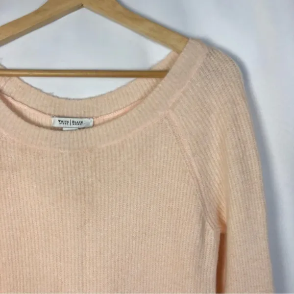 White House Black Market WHBM Blush Pink Bateau Neck Pullover‎ Sweater M - Image 3