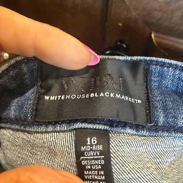 White House Black Market Light Blue Flare Jeans - Image 4