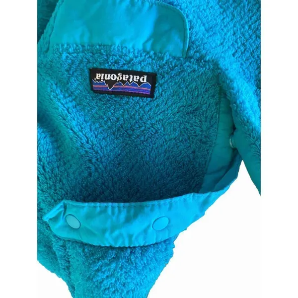 Patagonia Women's Re-Tool Snap-T Pullover - Used Color: True Teal - Big Sur Blue - Image 6