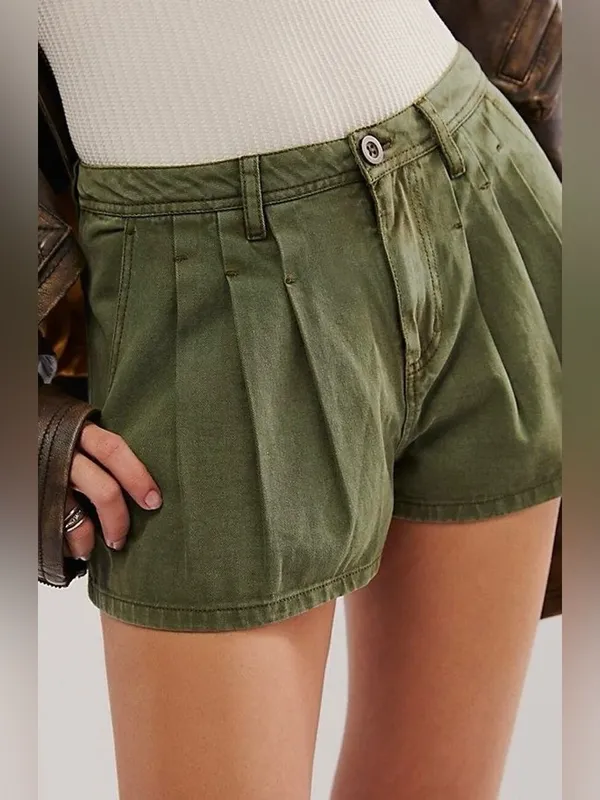 Free People Nora Mini Trouser Shorts Women's Casual Mid Rise Boho Size 4 - Image 2