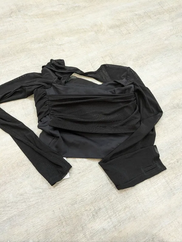 NWT Upwear Active Sheer Layered Long Sleeve Workout Top Size Small - Image 2