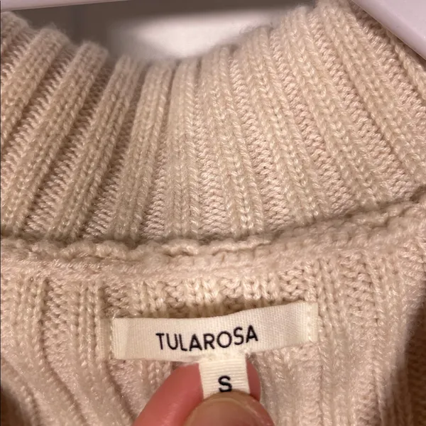 Tularosa Lovelle Zip Up Sweater Cream Womens Small Wool - Image 3