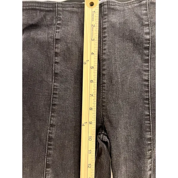 We The Free People Flare Jean Size 26 Black Denim Bell Bottom Stretch Pull On‎ - Image 8