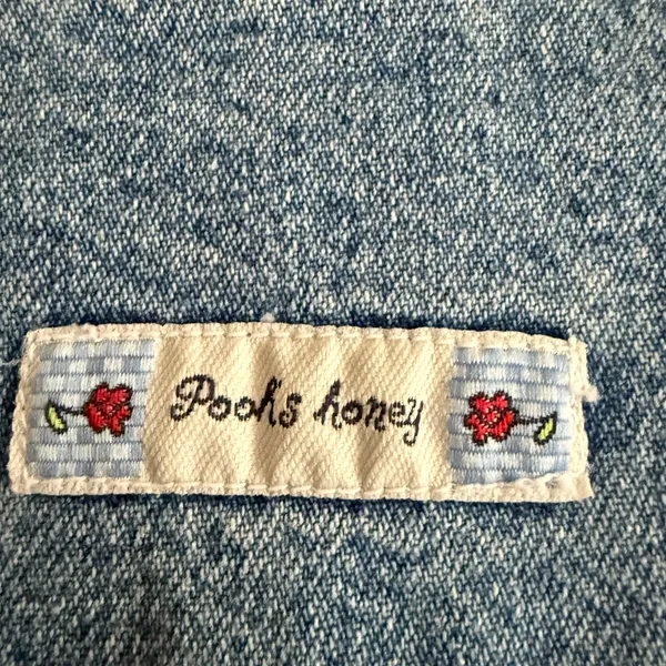 90s Vintage Disney POOH Embroidered Denim Vest Bee Piglet Extra Large - Image 8
