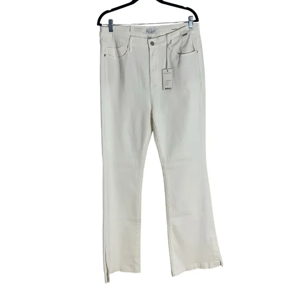Judy Blue High Waist Garment Dyed White Side Slit Slim Bootcut NWT size 15/32‎ - Image 7
