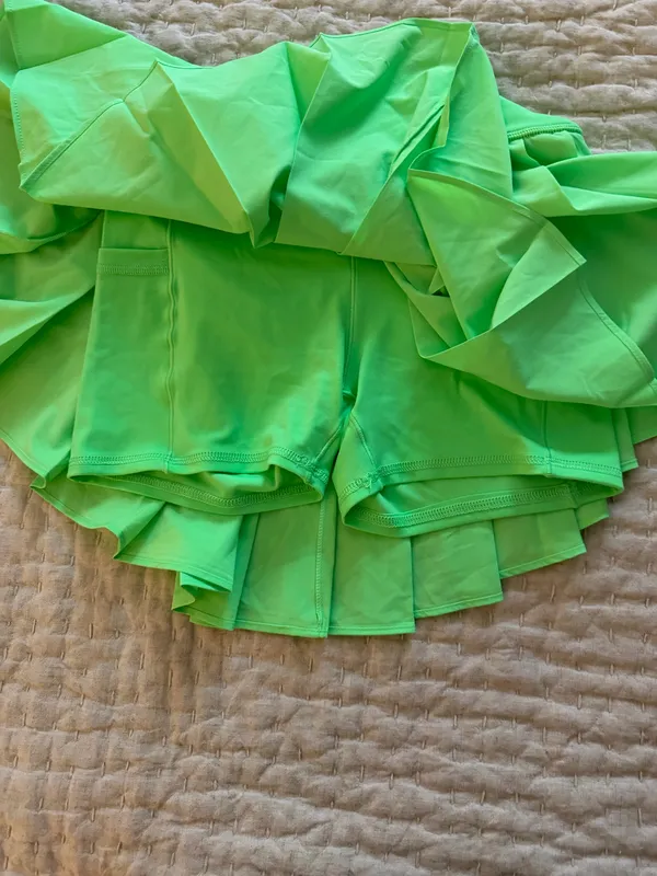 Lime green Aerie Pleated active skort  - Image 7
