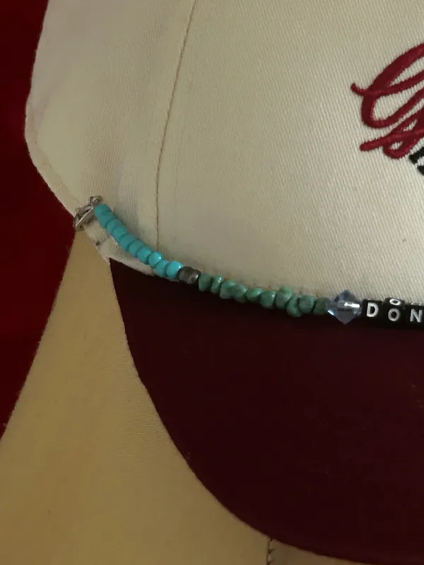 Beaded hat chain Don’t call me cowboy handmade brand new - Image 3