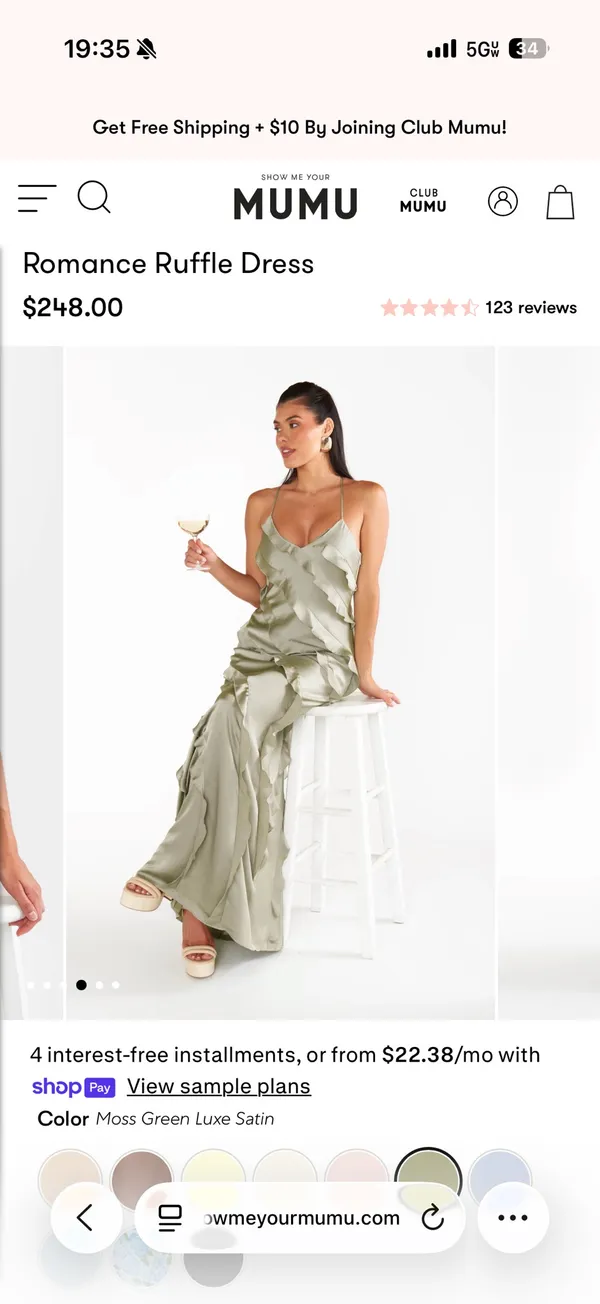 Show Me Your Mumu Maxi Dress Ruffle - Image 2
