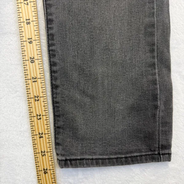 Levis 724 High Rise‎ Straight Jeans 28 Faded Black Dark Gray Denim 18883-0105 - Image 6