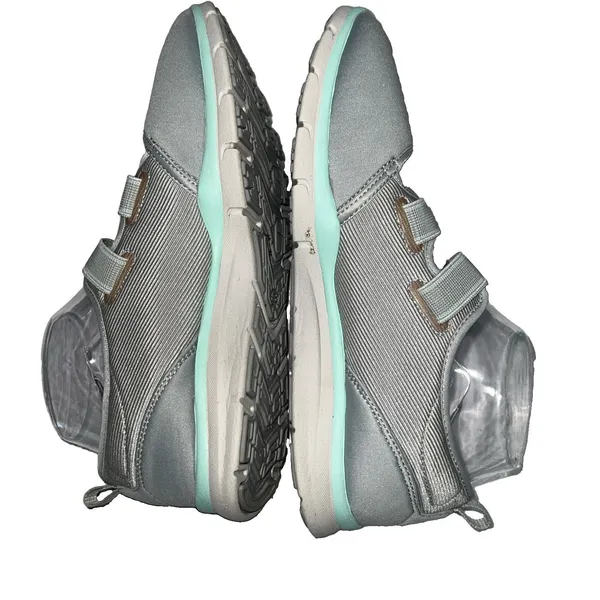 Skechers Gratis Cloud Mary Jane Walking Shoes Gray‎ Mint Memory Foam Women 8.5 - Image 6