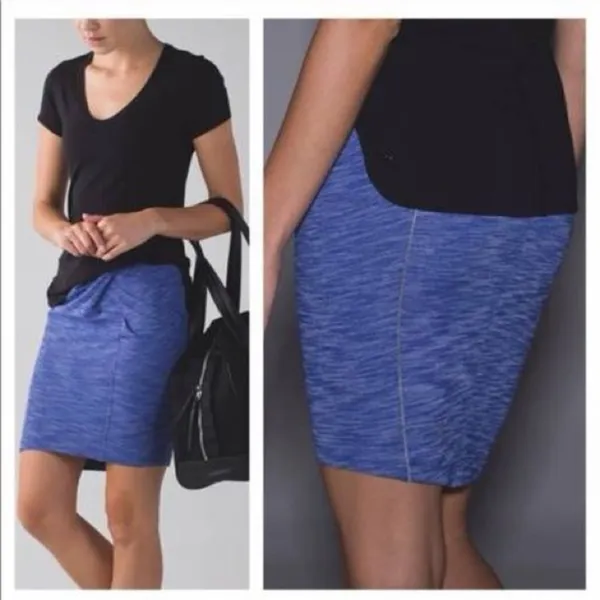 Lululemon & Go Where To Skirt Cobalt Blue - Image 2