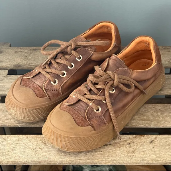 Paul Green Leather Sneakers‎ Size 7.5 A31 - Image 2