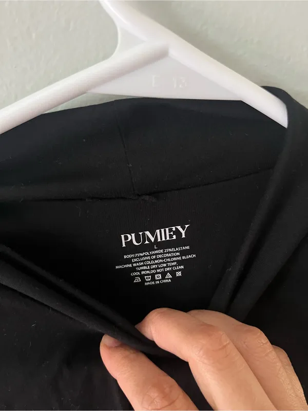 Women’s Black Long Sleeve Turtleneck Tee - Image 2