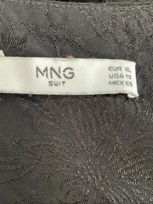 MNG Suit Black Jacquard Midi Shift Dress - Image 6