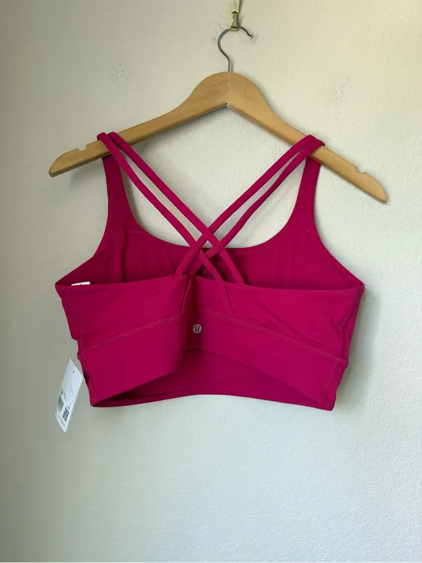 Lululemon Energy Longline Bra Medium Support, B-D Cups Passionate Size 12 - Image 3