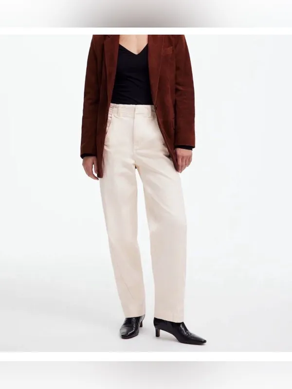 Madewell Jeans Womens Tapered Denim Trousers Vintage Ivory High Rise NWT - Image 2