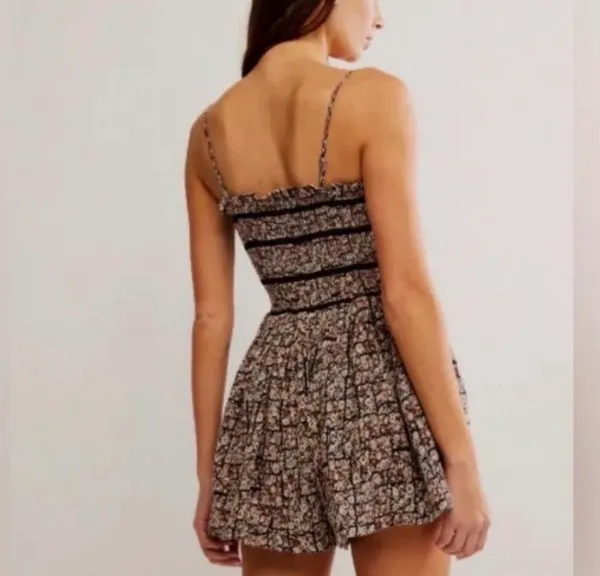 Free People Smocked Romper NWT - Image 3