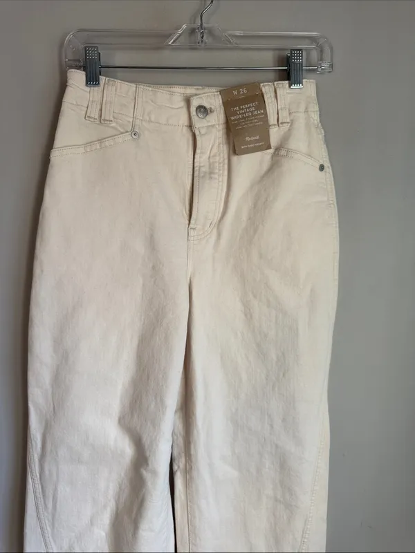 NEW Madewell The Perfect Vintage Wide-Leg Jean 26 - Image 6