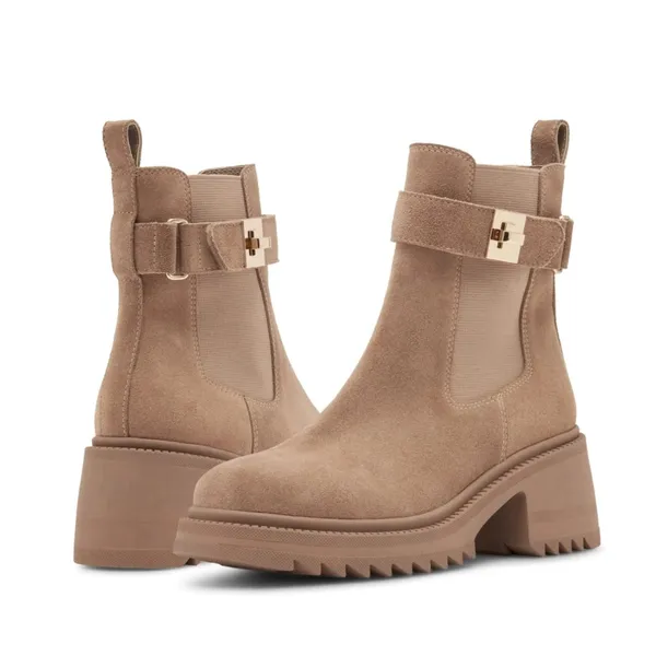 Steve Madden NEW Gates Platform Chelsea Boot (Women) 8.5M, TAUPE SUED - Image 2