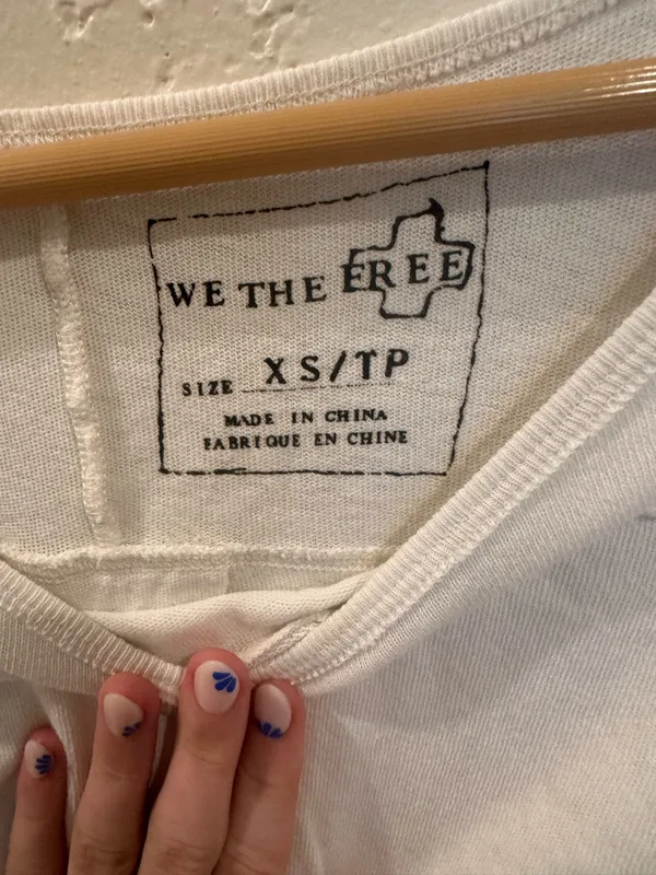 Free People White Long Sleeve Top With Stripe - Image 4