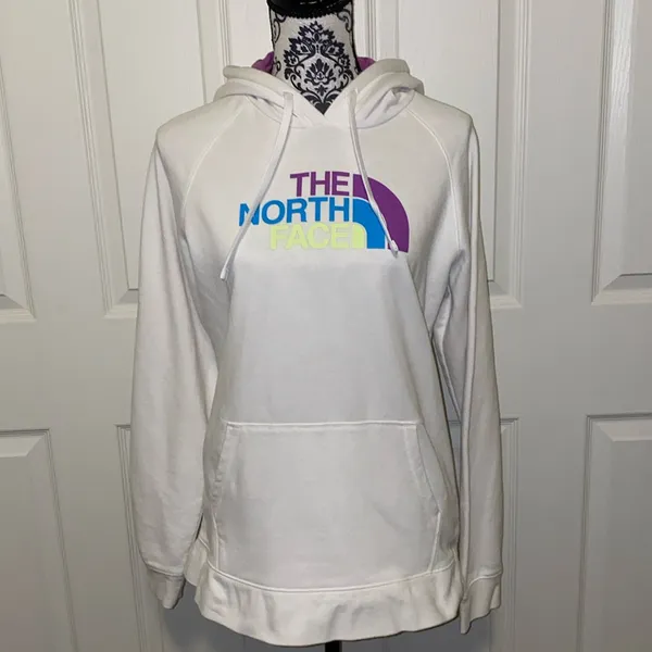 The North Face Spell Out Logo Hoodie Size Large - Image 2