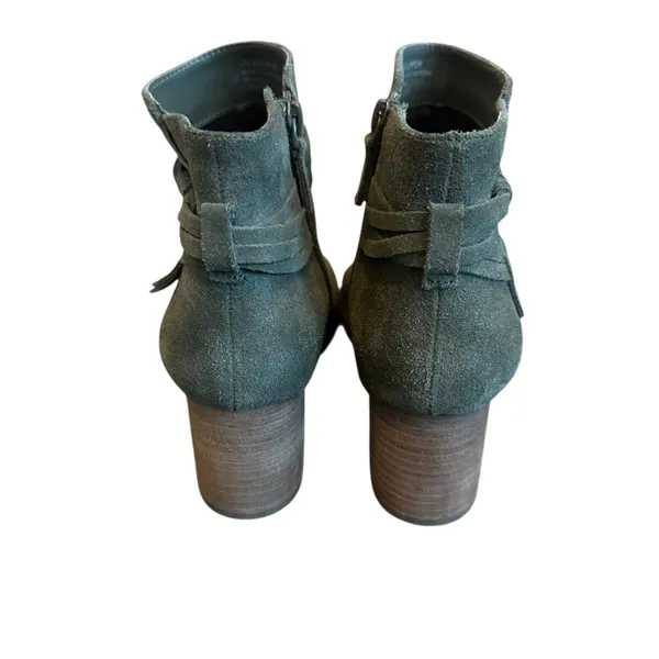 Violet & Red Jenna Leather Ankle Booties Suede Heeled Boots Size 9.5 Women's - Image 3