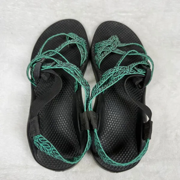 Chaco Z Cloud 2 Womens 9 Sandals Black Green Strappy Toe Loop Hiking J106636 - Image 6