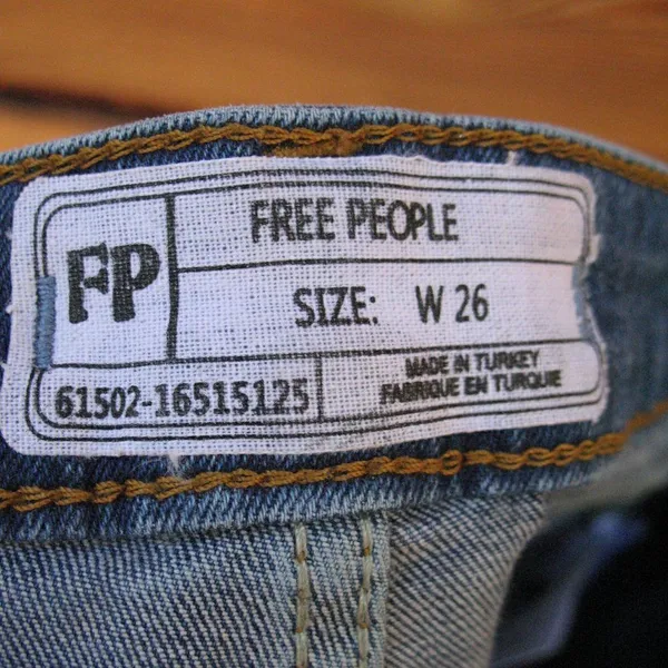 Free People Straight High Waist Frayed Hem Jeans - Image 10