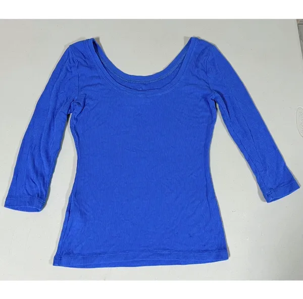 Bebe Blue Y2K Diamond Logo Graphic T-Shirt Top Blouse Tee Size XS 💎 - Image 3