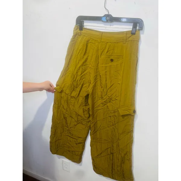 MADEWELL Women's Green Loose Fitting Drapey Wide-Leg Cargo Pants Size 4 - Image 7