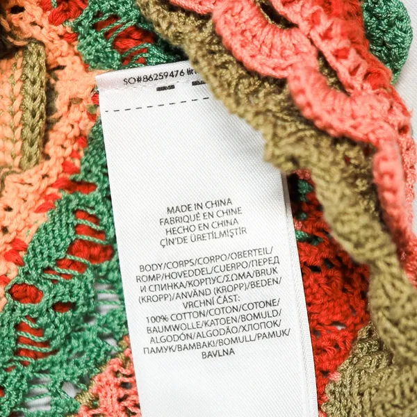 Polo Ralph Lauren Striped Pointelle Knit Sweater Tee Women S Crochet Multicolor - Image 9