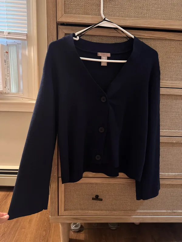 Navy Blue Cardigan - Image 2