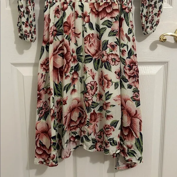 Farm Rio x Anthropologie Anabela Smocked Floral Dress Size XS - Image 12