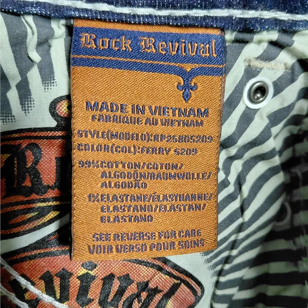 Rock Revival Ferry Skinny Jeans Size 27 Blue Low Rise Y2K Festival Retro Denim - Image 15