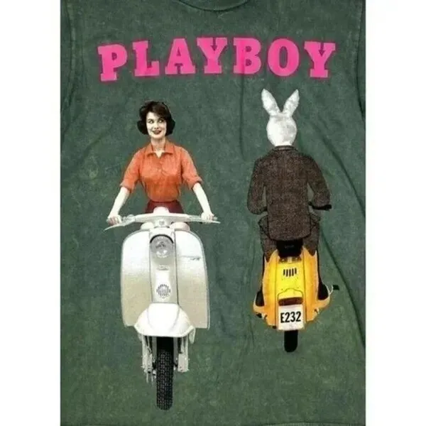 Playboy Vintage Style 1959 Cover Short Sleeve Unisex T Shirt Crew Neck S Green - Image 3