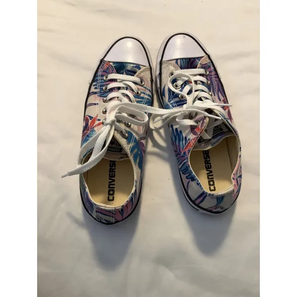 Converse Chuck Taylor All Star Tropical Palm Leaf Low Top‎ Sneakers Womens 8 - Image 2