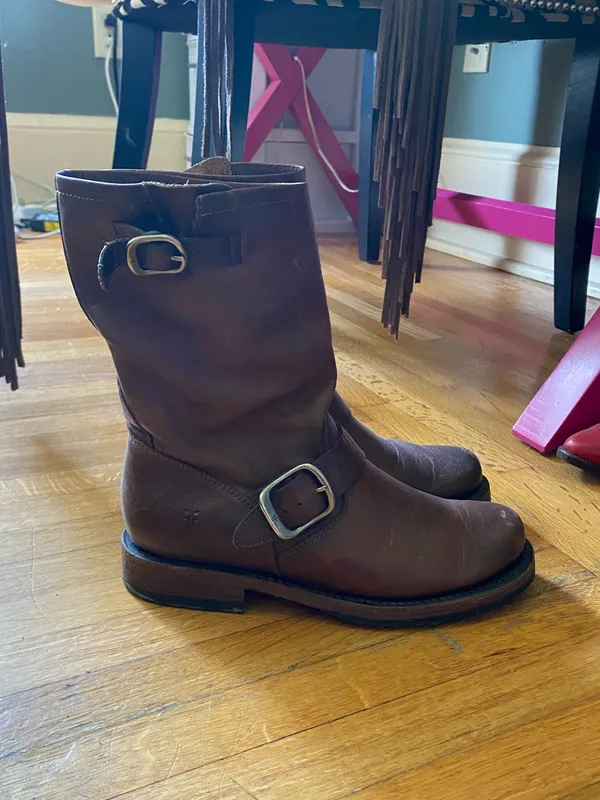 Frye Leather Brown Boots Veronica - Image 5