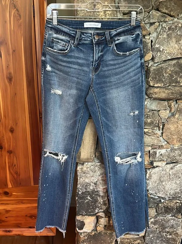 Flying Monkey Distressed Jeans Ankle New - Image 3