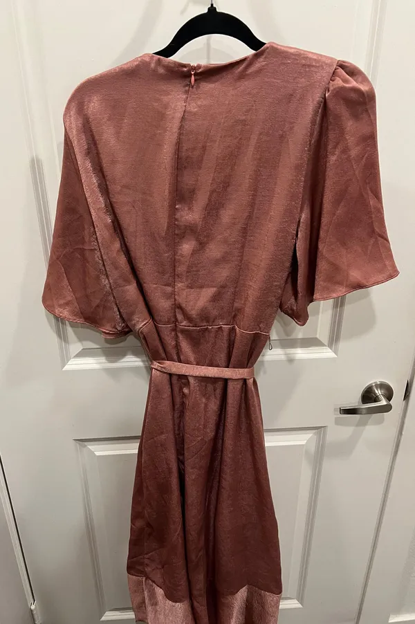 Lulus ’s wrapped up in love silk dress - Image 3