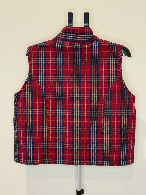 Baxter & Wells Quilted Plaid Snap-Front Vest – Women’s XL - Image 4
