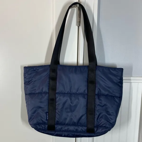j.crew factory Puffer‎ Tote Bag in navy blue - Image 2