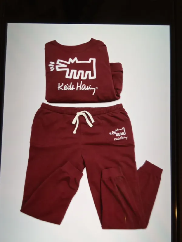 Keith Haring Barking Dog Womens Set 90s Artist Loungewear Arrends Size Large - Image 3