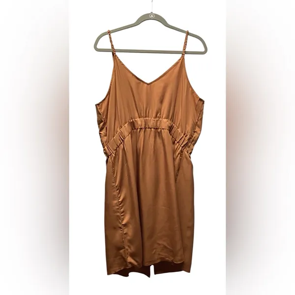 Terea Elise layered spaghetti strap mini dress Rust/terracotta Size XL - Image 6